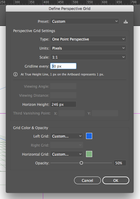 Define Perspective Grid