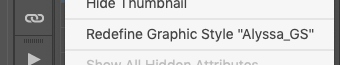 Redefine Graphic Style…
